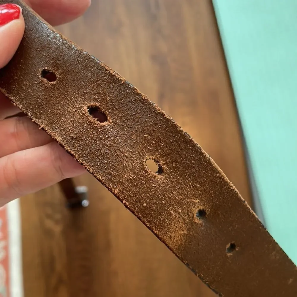 ‎Dickies brown leather belt